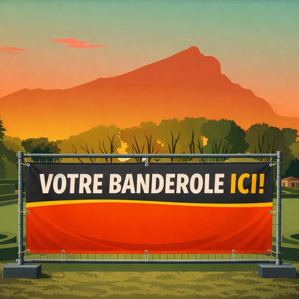 Banderole publicitaire sur le salon [PVWE]